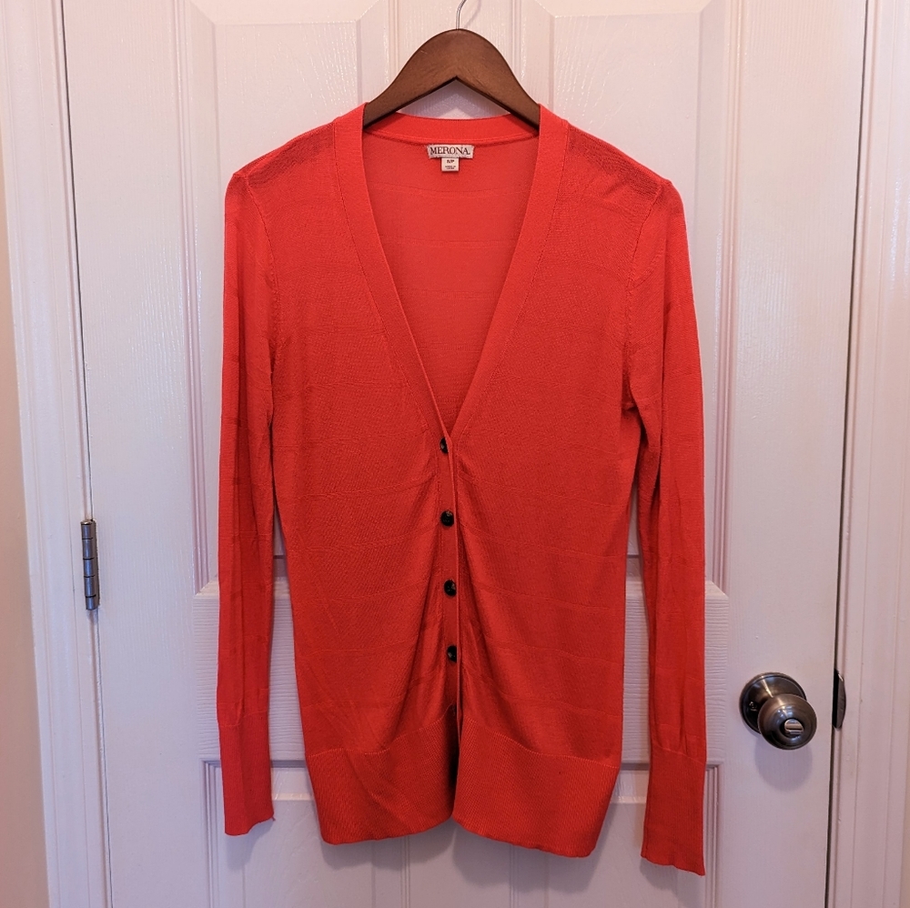 Hot Pink Long Lightweight Cardigan